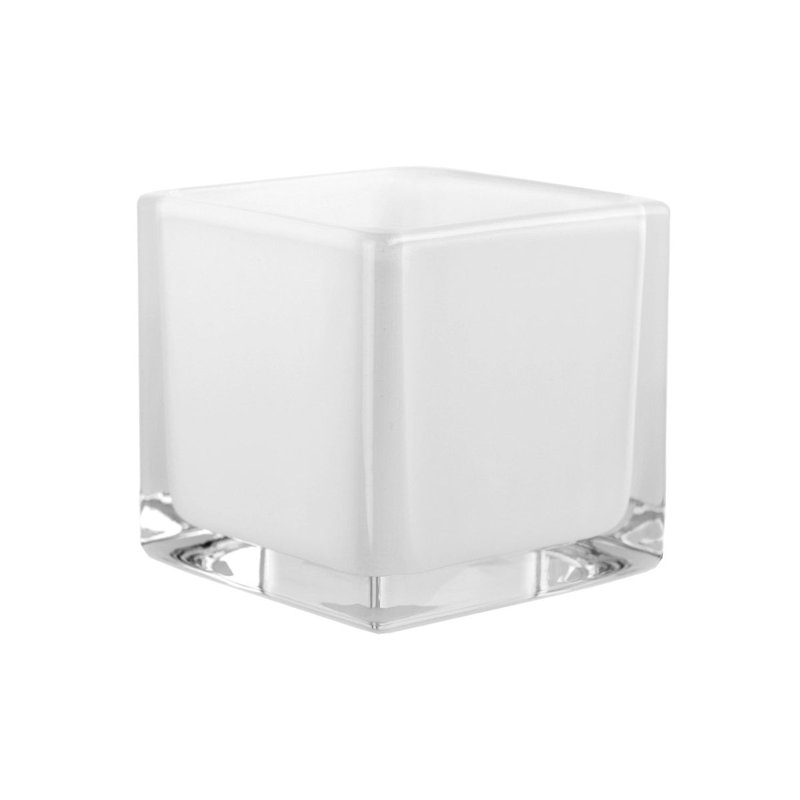 Vase carré doré, H 4 po x l 4 po x P 4 po, Argent