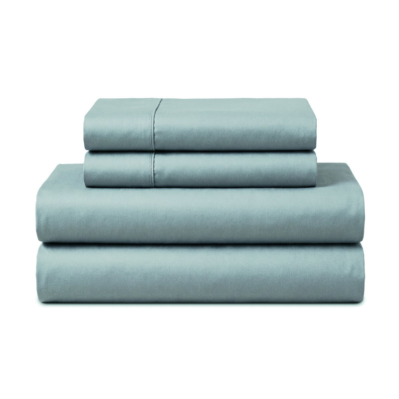 Ensemble de literie pour grand lit Beddora en gris Harbor - 4 draps en microfibre ultra-doux, poche profonde, infroissable - facile d'entretien, literie de luxe pour grands lits d'hôtel