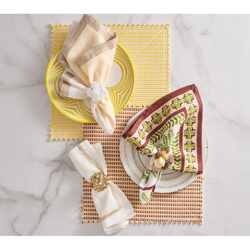 Duet Placemat, Brown/Yellow