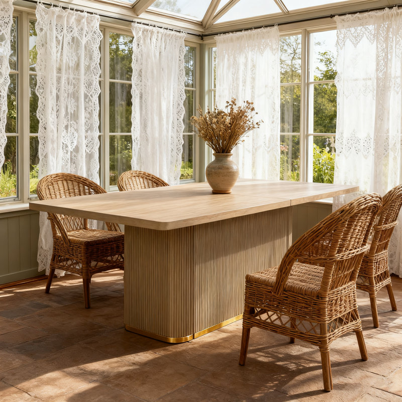 Table de salle à manger 84 ", Naturel