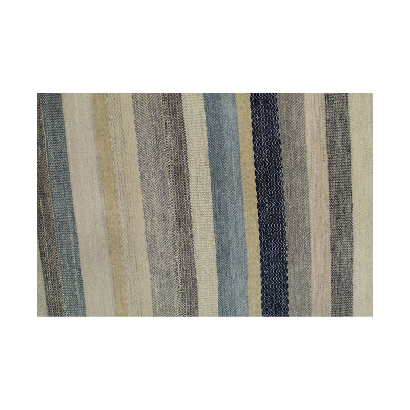 Hand Woven Wool Striped Area Rug