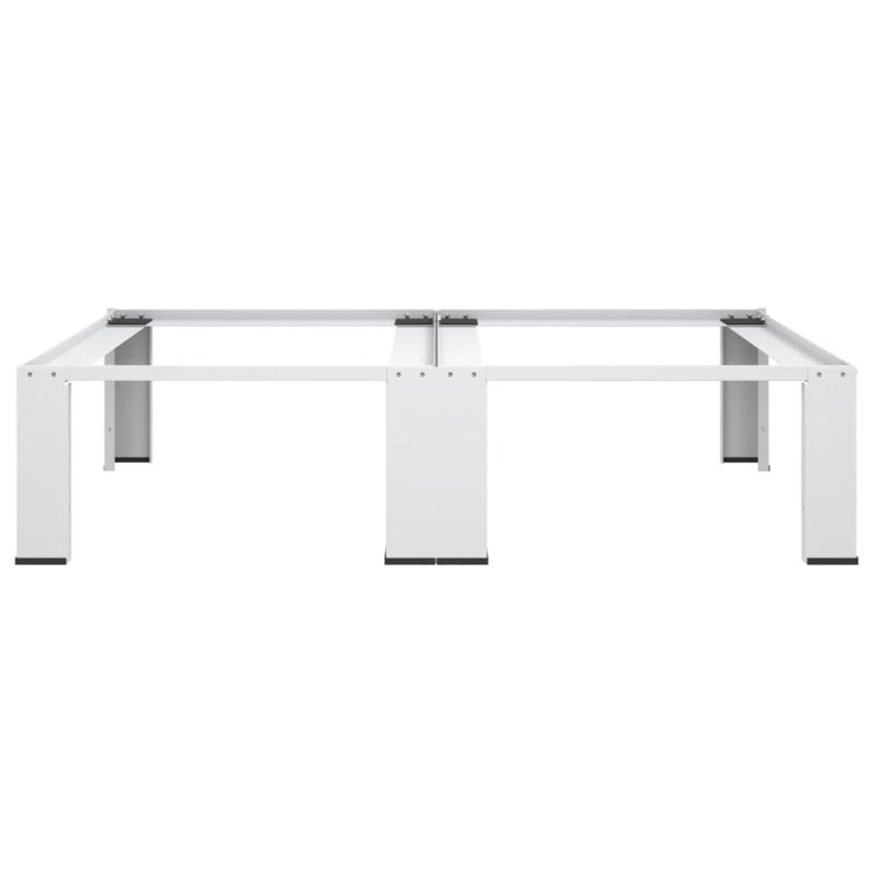 Machine à laver et à sécher à double piédestal vidaXL - acier blanc 54,5 po x 27,2 po x 12,8 po