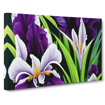 Modern Iris Flowers Vol.1 - Wrapped Canvas