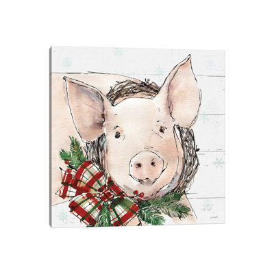 «Christmas Pig» par Anne Tavoletti - reproduction d'art