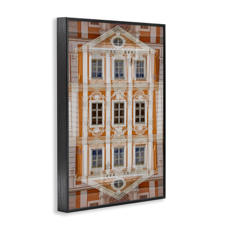 «Symmetric Architecture Windows», giclée par Robin Vandenabeele, H 18 po x l 12 po, Giclée encadrée noir minuit