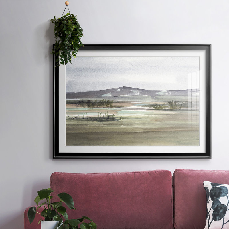 «Mute Marsh I», reproduction d'art encadrée, H 27 po x l 39 po x P 1,5 po, Noir