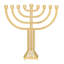 Handcrafted Gold And Rhodium Menorah
