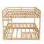 Lit superposé double au-dessus de double avec structure robuste et garde-corps pour les familles-349420032