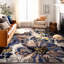 Dichiera Floral Brown/Navy/Cream Area Rug-957689191