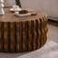 Table basse ronde moderne avec piédestal robuste