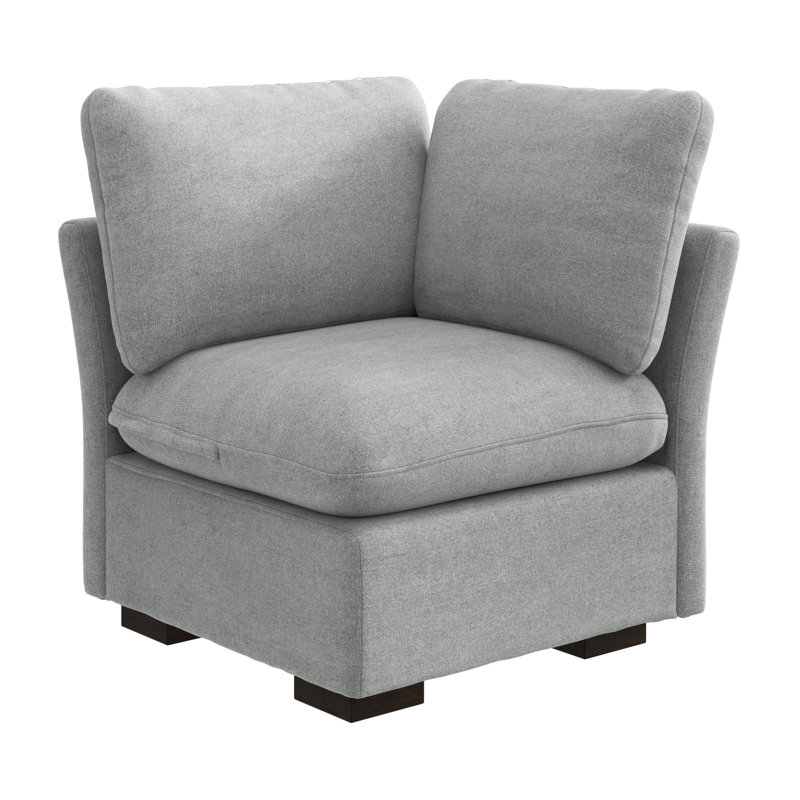 Coin modulaire, meubles de salon, Polyester gris tourterelle