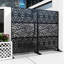 Pacifa Series 6 ft. H x 4 ft. W Leave Pattern Metal Privacy Screen With Wider Feet-94329045