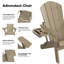 Chaise Adirondack pliante en PEHD avec porte-gobelet résistant aux intempéries-863689366
