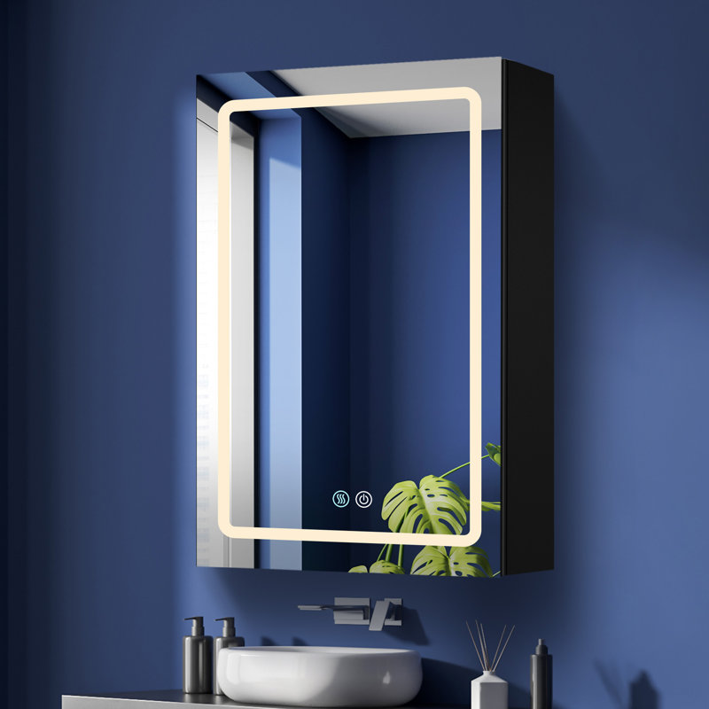 Miroir avec armoires à pharmacie Gawin, À gauche