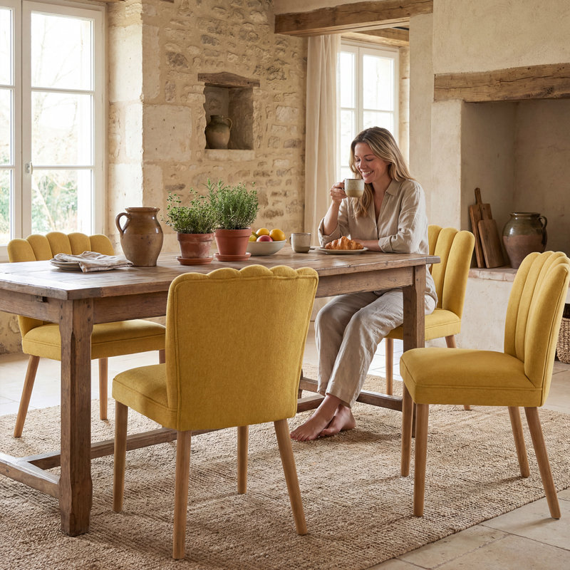 Upholstered Accent, Yellow, Yellow