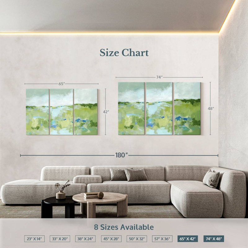 Avery Spring Green I, 42" H x 65" W