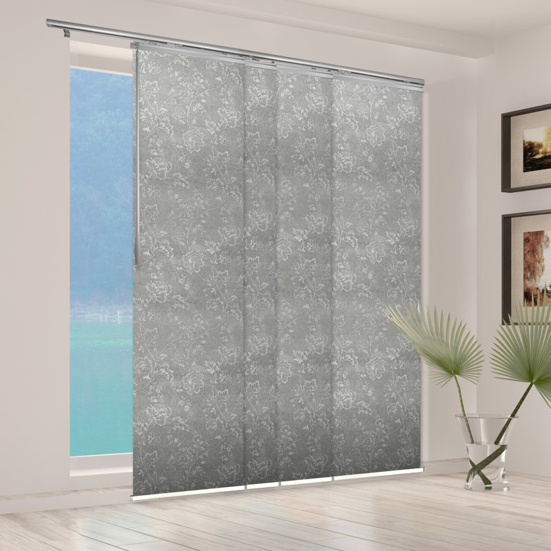 Store vertical semi-transparent Carolyn, L 88 po x L 94 po, Nickel satiné