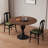 Black&Walnut Round Solid Wood Dining table-1393591892