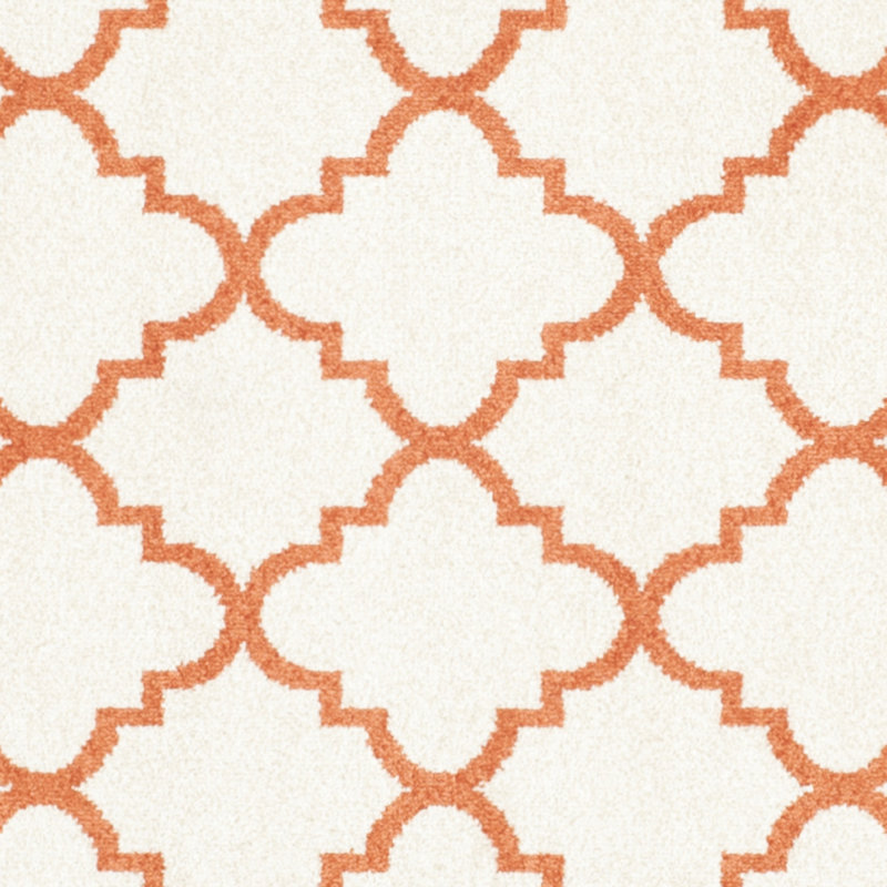Tapis géométrique Ammundsen, Rectangle 4pi x 6 pi, Beige/Orange