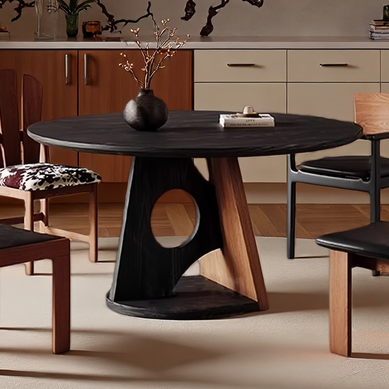 Table de salle à manger ronde Retro, 29.53"H x 51.18"L x 51.18"W