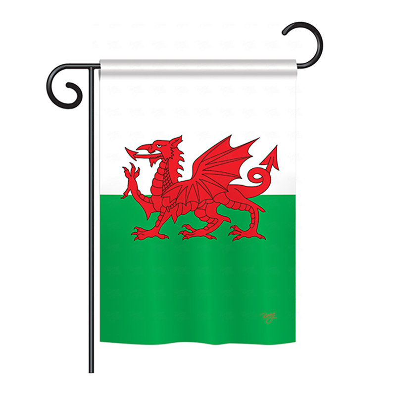 Double-Sided Red Dragon Welsh Polyester Garden Flag