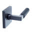 Bravura 845-7 Sumpter Privacy Lever on Square Contemporary Rose in Matte Black