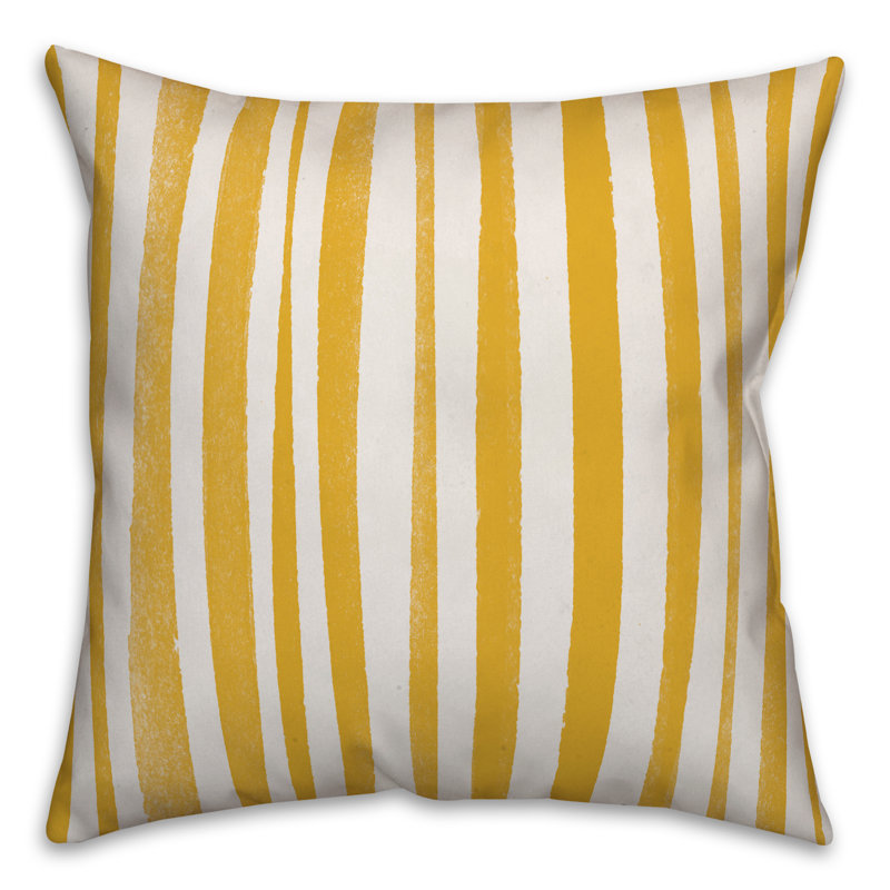  Coussin Zebra, Jaune, 20 po x 20 po
