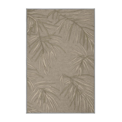  Washable Minimalist Palms Hawaiian Area Rug
