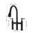 Pull Down Bridge Kitchen Faucet, 3 Hole 8 Inch Double Handle Kitchen Sink Faucet-125337659