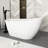 59" White Acrylic Freestanding Bathtub