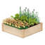 Lit de jardin surélevé en bois 4 pi x 4 pi Hallmundur