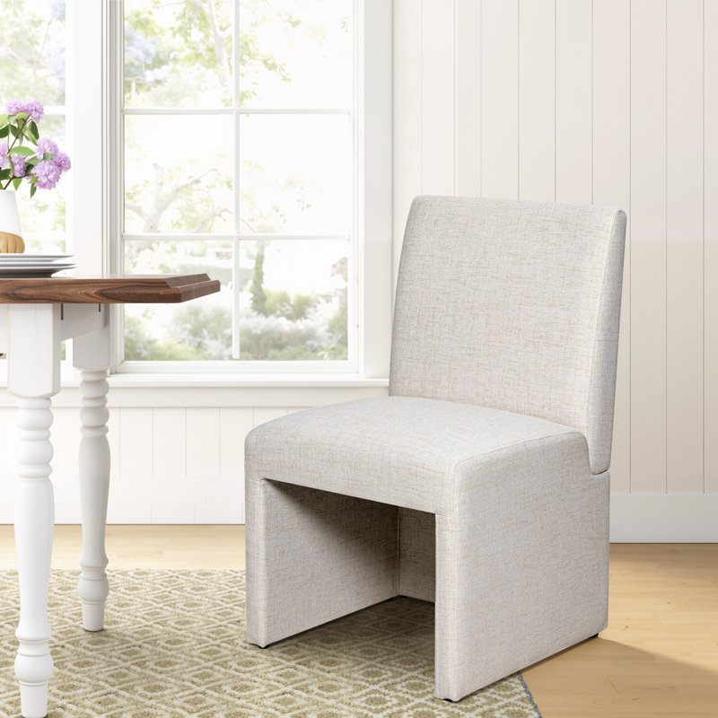 Upholstered Side Dining Chair, Beige