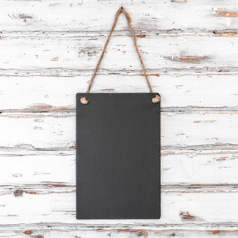 Nicola Spring - Slate Hanging Notice Boards - 20 x 30cm - Set of 2