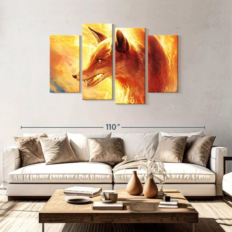 Brampt Fire Fox, 48" H x 75" W