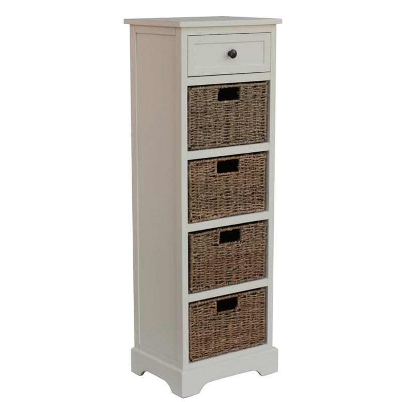 Commode décorative Afshin, Blanc antique