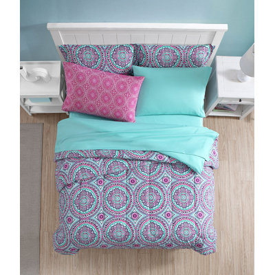 Thalia Pink Microfiber Comforter Set