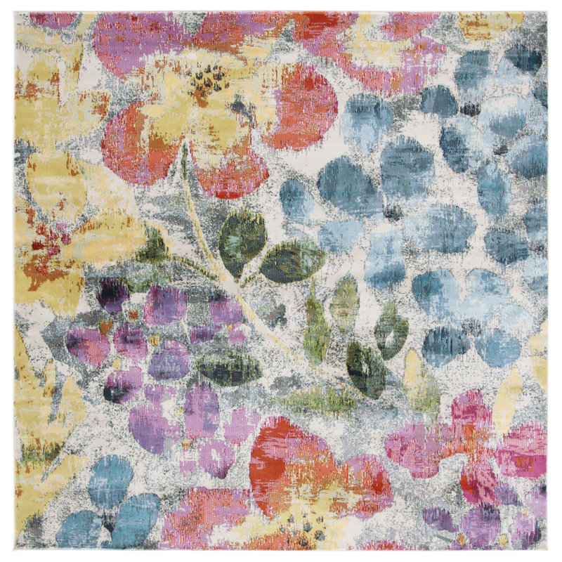 Tapis floral Maeser 300 Performance, Carré 8 pi