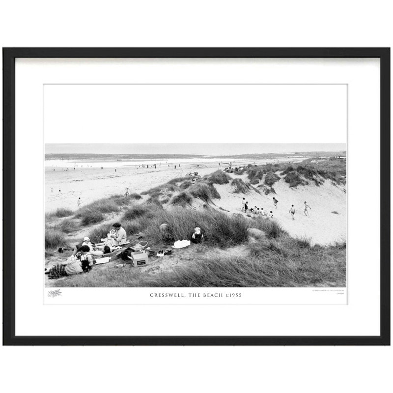 Cresswell, The Beach C1955 - Single Picture Frame Print, 60cm H x 80cm W x 2.3cm D