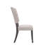Chaise d'appoint en lin beige et chêne gris vieilli, ensemble de 2