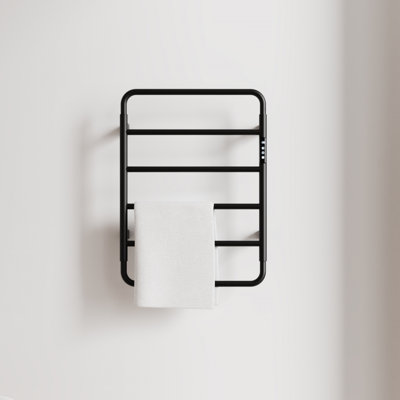 6-Bar Wall-Mounted Electric Towel Warmer with Timer