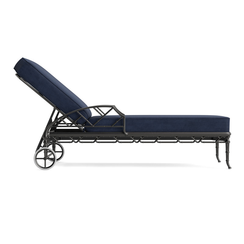Calcutta Outdoor Chaise Lounge, Fusion Neptune, Textured Pewter