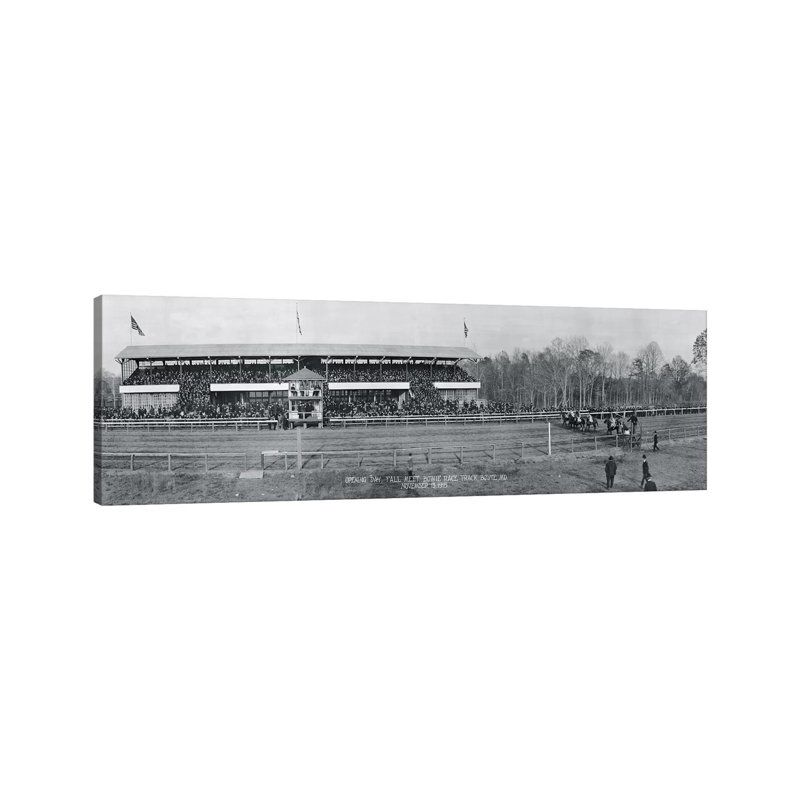 Bowie Race Track Bowie MD Opening Day Fall Meet November 13 1915 by Panoramic Images - Wrapped Canvas Panoramic Print