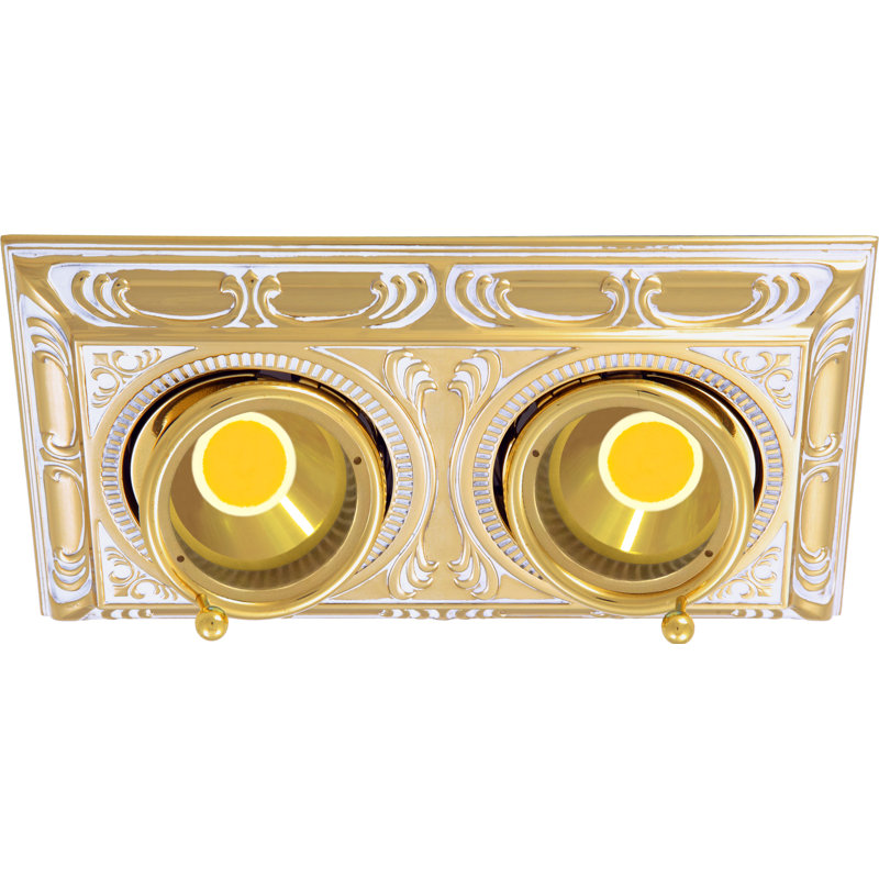 Fredette 19.5cm Adjustable Recessed Trim, Gold/White