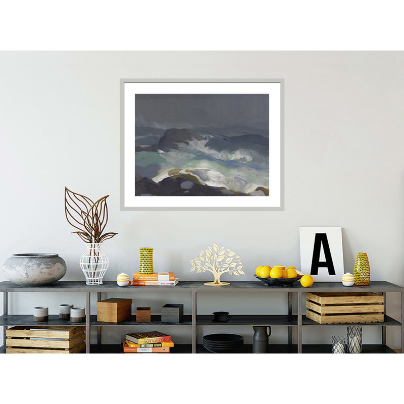 «Sea in Fog» par George Wesley Bellows - impression giclée encadrée, H 33,4 po x l 41,5 po