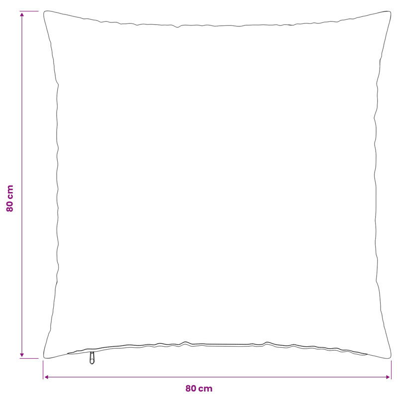 Green Cushion Cover, Square 80cm, Pink
