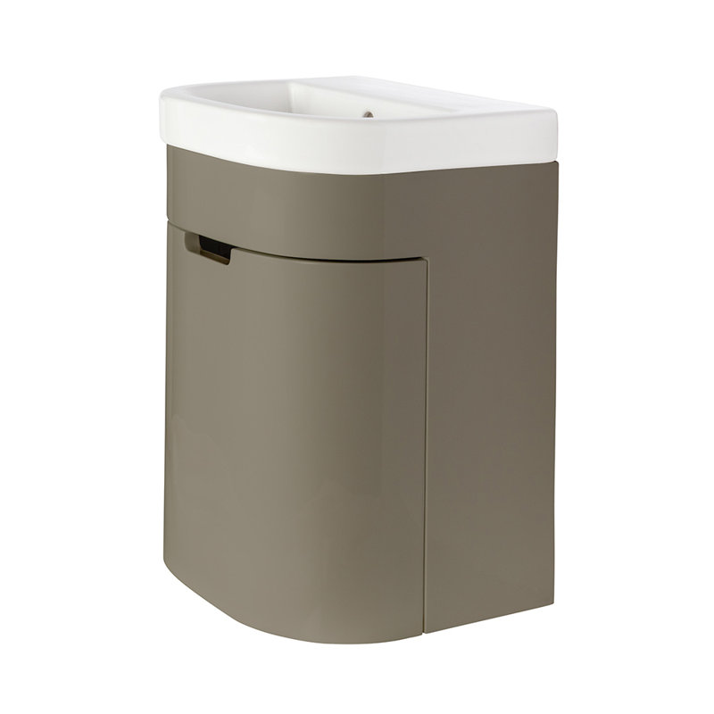 Eleganza 15.75'' W Single Vanity, Matte Taupe, Double