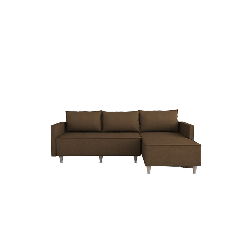 Aybuke Sectional, Brown Fabric