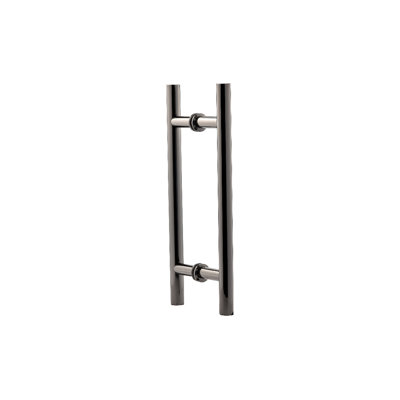 Brixwell HL-8BTB-GM 8 Inches Center To Center Ladder Push Pull Handle Back To Back Mount Black Nickel