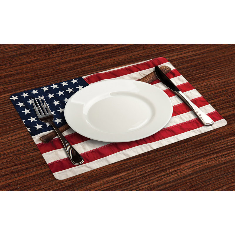 Culbertson American Flag Grunge Baseball Placemat