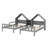 Double Platform Bed With House-Shaped Headboard And A Built-In Nightstand-1907484596